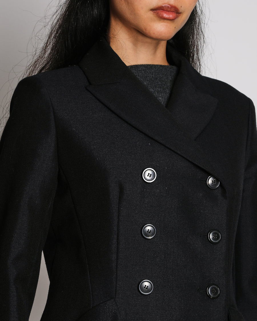 Christian Dior Black Wool Double Breasted Bar Jacket FR 40 (UK 12)