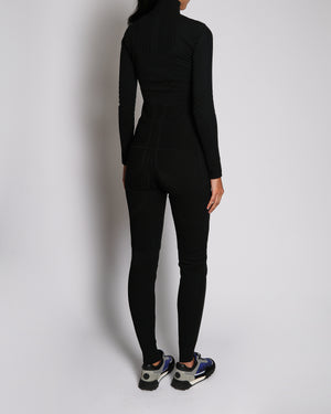 Prada Black Technical Linea Rossa Two Pieces Set Top and Leggings Size XXS (UK 4) RRP £2,550
