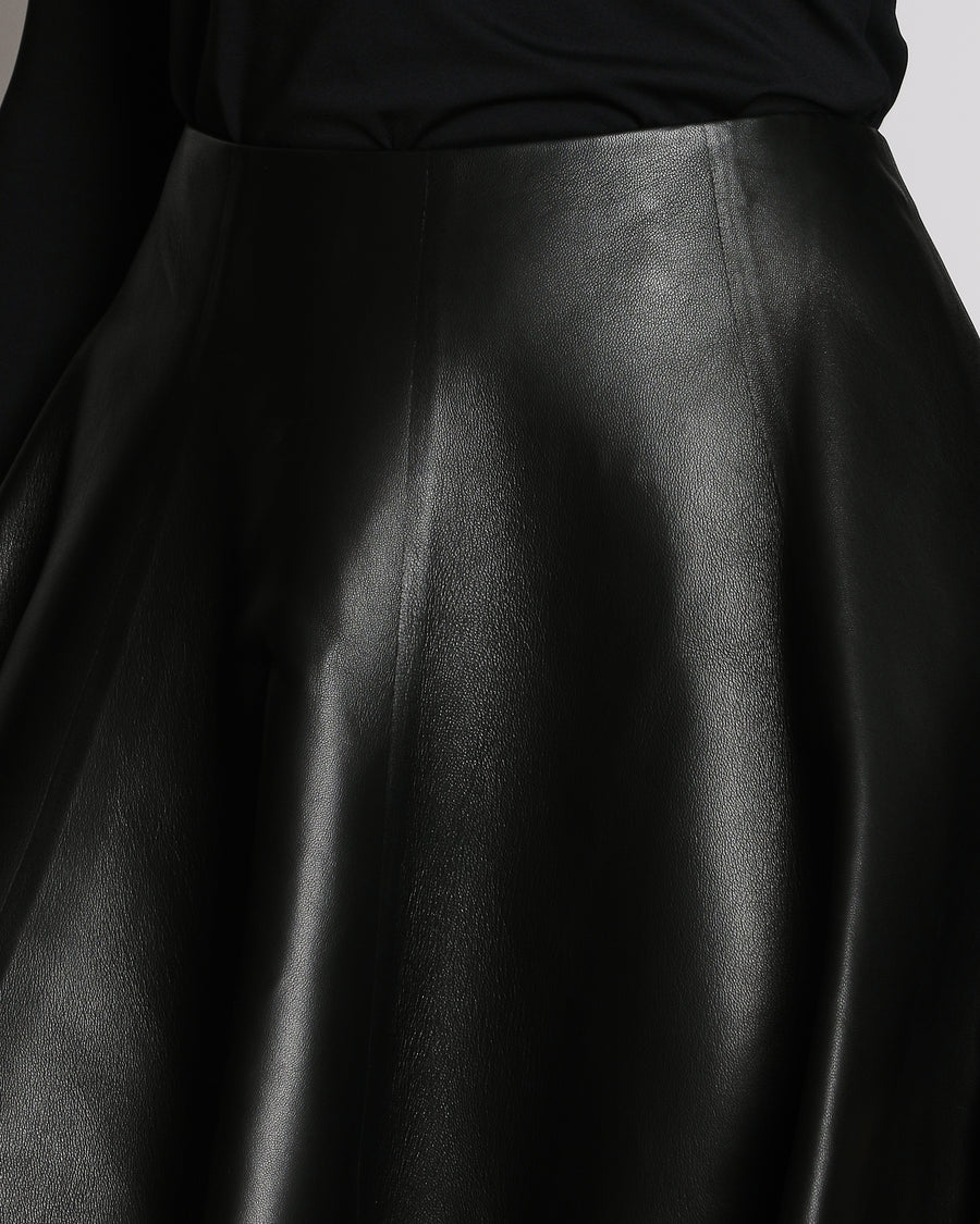Alaïa Black Lambskin Leather Skater Skirt Size FR 42 (UK 14) RRP £2,300
