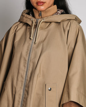 Christian Dior Beige Poncho Coat With Oblique Pattern Size M (UK 10)