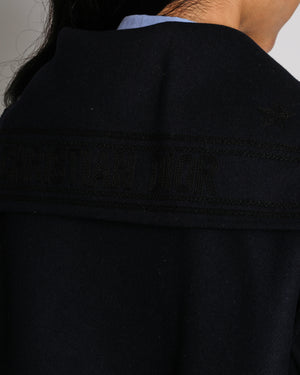 Christian Dior Navy Wool Sailor Bomber Jacket With Embroidery Details Size FR 36 (UK 8)