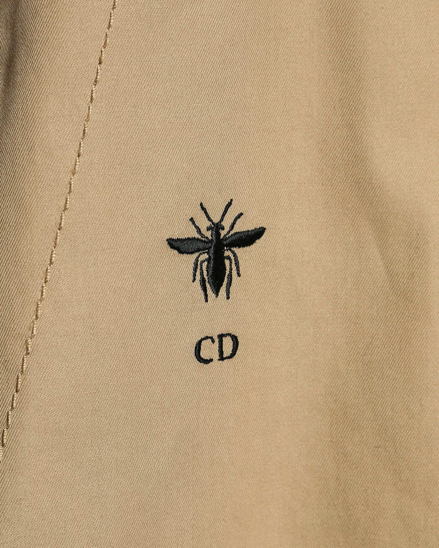 Christian Dior Beige Lace Up Hooded Jacket with Embroidered 'CD' Logo Detail Size M (UK 10)