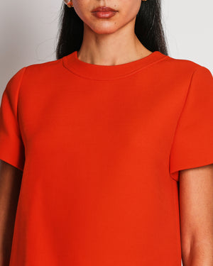 Christian Dior Orange Cropped Short Sleeves Top and Short Skirt Set Size FR 38 (UK 10)