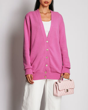 Gucci Pink, White, Blue, and Red Carillon Print Reversible Cardigan Size L (UK 12)