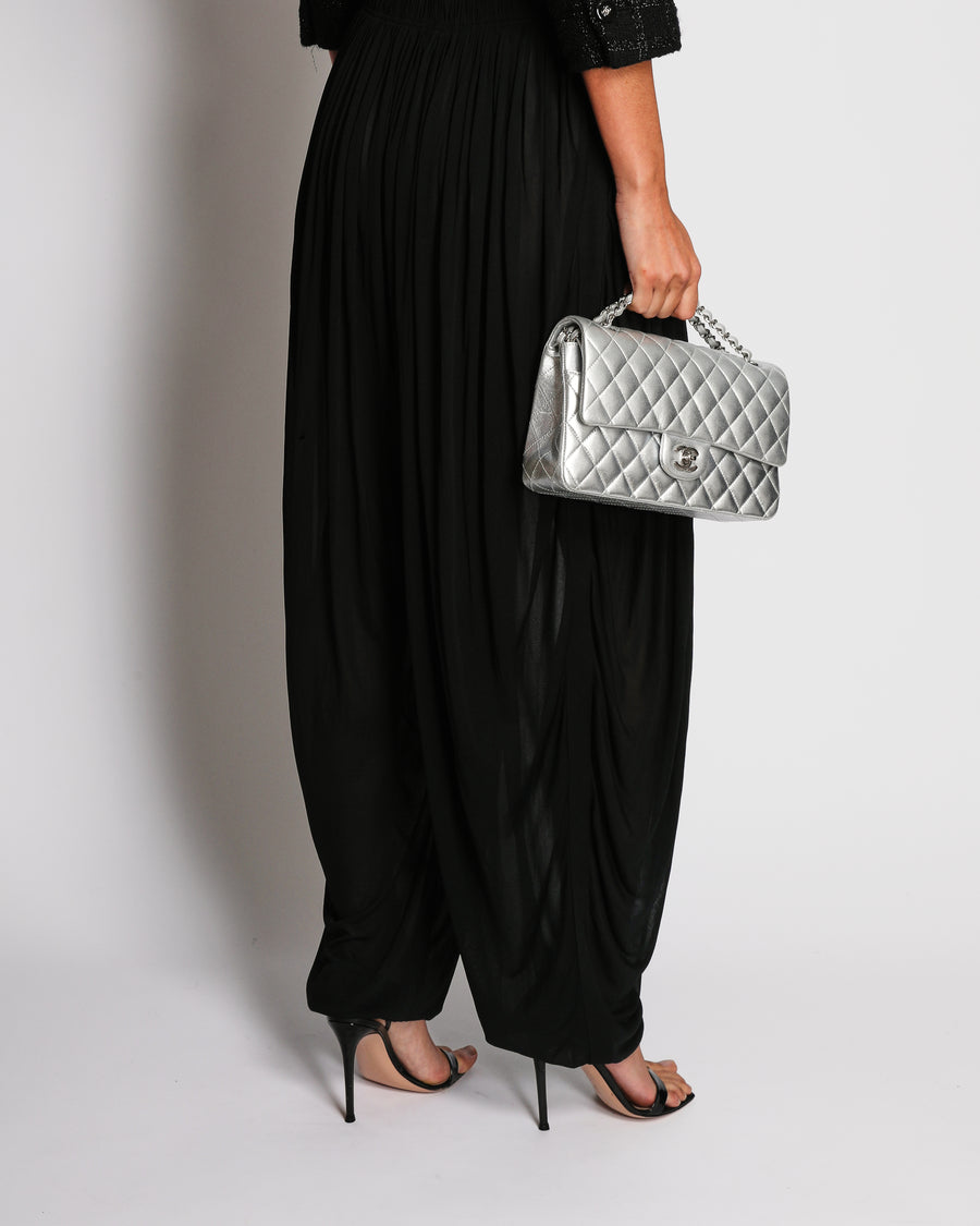 Louis Vuitton Black Sheer Ballon Trousers With Ruched Waist Detail Size FR 34 (UK 6)