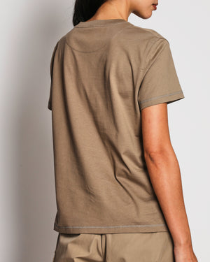 Hermès Etoupe Embroidered Pocket T-Shirt Size FR 42 (UK 14)