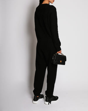 Hermès Black H Print Jumper and Sweatpant Set Size FR 42/44 (UK 14/16)