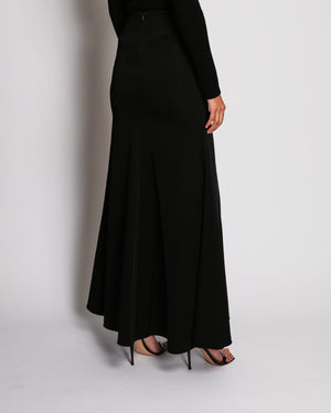 Schiaparelli Black Maxi Skirt With Gold Bijoux Hardware Hook Detail Size FR 34 (UK 6)