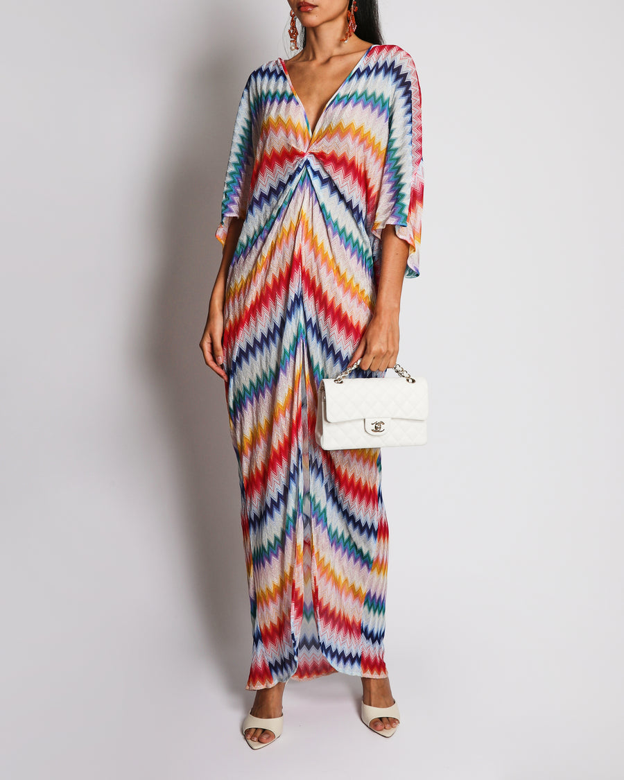 Missoni Multi-Colour Maxi Beach Cover-Up Dress with Zig-Zag Print Size IT 38 (UK 6)