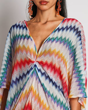 Missoni Multi-Colour Maxi Beach Cover-Up Dress with Zig-Zag Print Size IT 38 (UK 6)