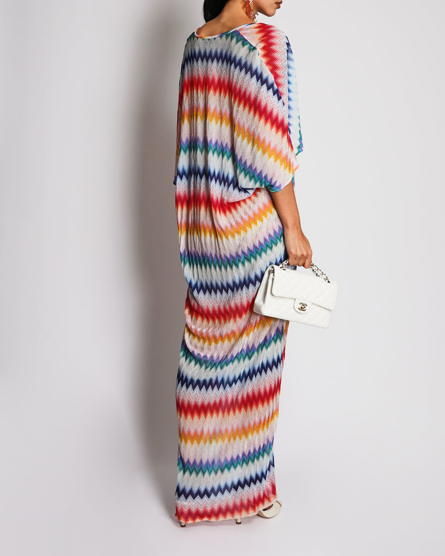 Missoni Multi-Colour Maxi Beach Cover-Up Dress with Zig-Zag Print Size IT 38 (UK 6)