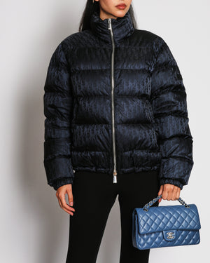 Christian Dior Menswear Navy Dior Oblique Puffer Jacket Size FR 46 (UK 36)