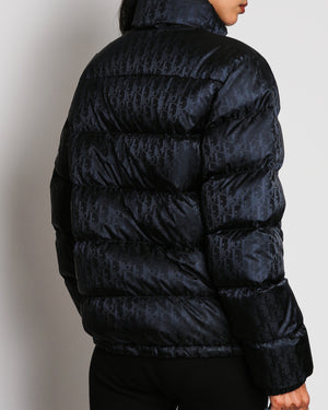 Christian Dior Menswear Navy Dior Oblique Puffer Jacket Size FR 46 (UK 36)