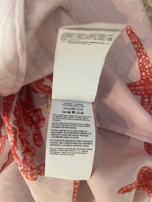 Versace Pink Coral Printed Silk Mini Dress Size IT 36 (UK 4)