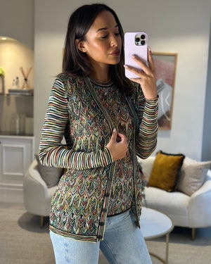 Missoni Multicoloured Two Piece Set with Matching Vest IT 42/44 (UK 10/12)