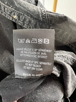Isabel Marant Grey Washed Denim Long-Sleeve Jumpsuit Size FR 38 (UK 10)