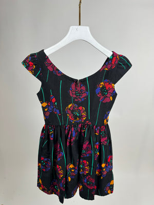 Miu Miu Black Floral Dress IT 36 (UK 4)