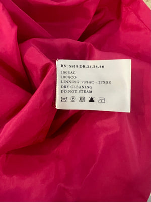 Carmen March Fucsia with Bows Sleeveless Dress Size 40 (UK12)