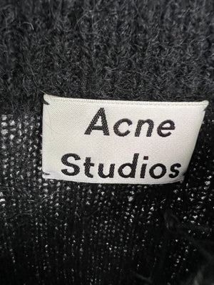 Acne Studios Black Mohair Blend Long Sleeve Oversized Jumper Size S (UK 8)