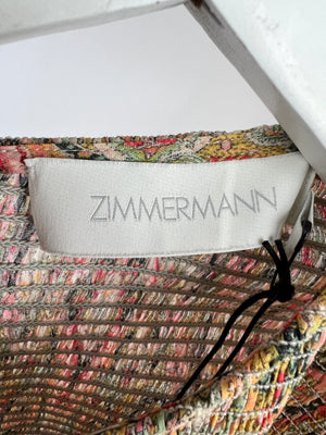 Zimmermann Pink Long Sleeve Paisley Print Maxi Dress Size 2 (UK 12)