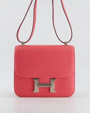 *HOT* Hermès Constance III 24 Bag in Rose Azalee Evercolour Leather with Palladium Hardware