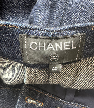 Chanel Dark Indigo "Gabrielle Coco" Straight Leg Jeans Size FR 40 (UK 12)