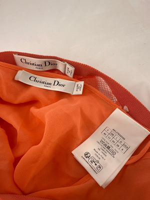 Christian Dior Coral Lace Sheer Midi Skirt with Slip Size FR 40 (UK 12)