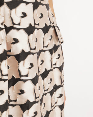 Christian Dior Metallic Pink and Black Textured Sleeveless Dress Size FR 42 (UK 14)