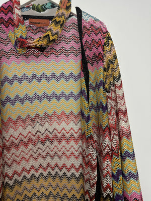 Missoni MARE Multicolour Beach Cover-Up with Matching Headband Set Size IT 42 (UK 10)