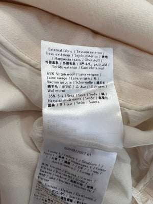 Valentino Cream Wool Shorts with Gold Vlogo Chain Belt Detail Size IT 38 (UK 6)