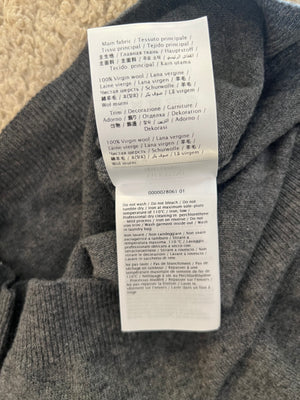 Valentino Grey Wool Short Sleeved Jumper with Bow Detail Size M (UK 10)