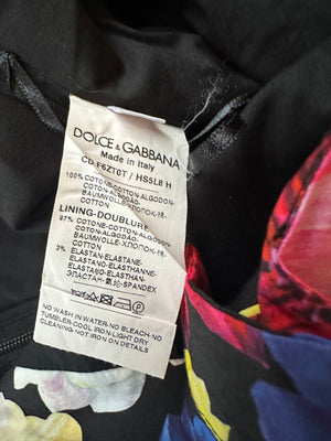 Dolce Gabbana Floral Poplin Midi Dress Size IT 38 (UK 6)