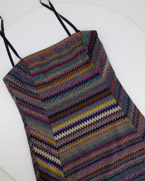Missoni Multicolour Metallic Mini Dress with Removable Straps Size IT 44 (UK 12)