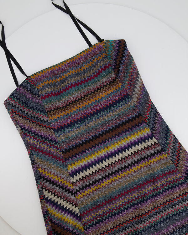 Missoni Multicolour Metallic Mini Dress with Removable Straps Size IT 44 (UK 12)