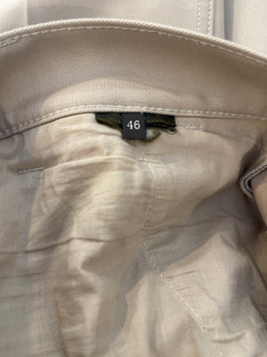 Loro Piana Beige Trousers with Logo Embroidered Detail Size IT 46 (UK 14)