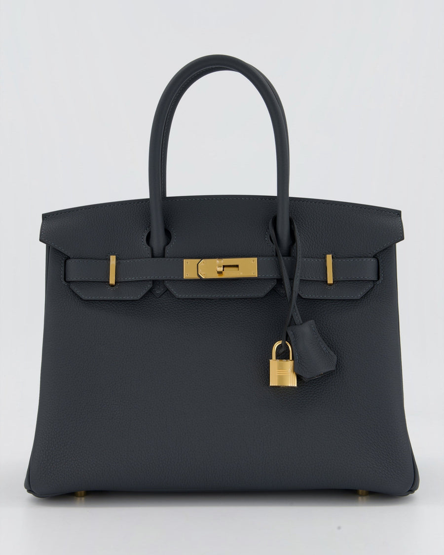 Hermès Birkin 30 Retourne Bag in Gris Misty Togo Leather with Gold Hardware