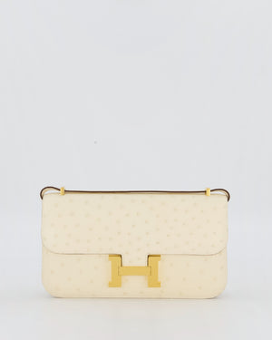 Hermès Constance 1-Elan Miroir Bag in Nata Ostrich Leather with Gold Hardware
