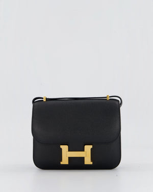 Hermès Constance III 18 Bag in Noir Epsom Leather with Gold Hardware