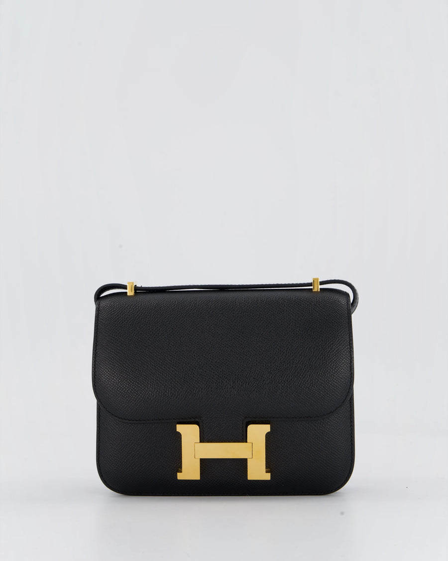 Hermès Constance III 18 Bag in Noir Epsom Leather with Gold Hardware