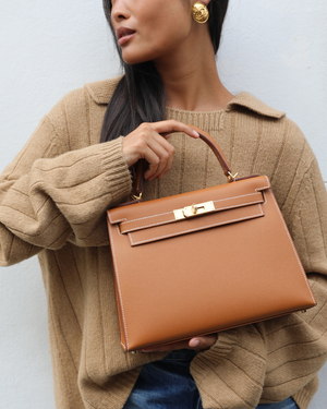 Hermès Kelly 28 Sellier Bag in Gold Epsom Leather with Gold Hardware