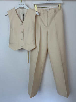 Magdat Butrym Cream Waistcoat and Trouser Set Size FR 34 (UK 6)