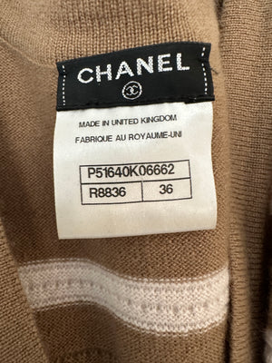 Chanel SS/15 Striped Two Piece Body & Cardigan Set with Pocket Detail Size FR 36 (UK 8)