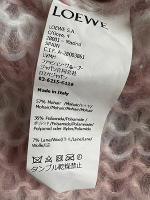 Loewe Pink Anagram Cropped Relaxed-Fit Jumper Size XS (UK 6/8) RRP £1,100