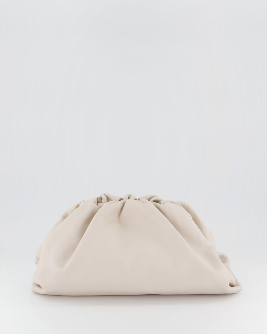 Bottega Veneta Cream Leather Clutch Bag