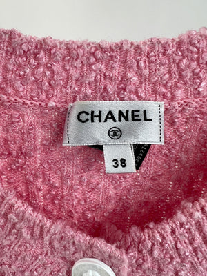 Chanel SS 2022 Pink Knitted Dress with Belt FR 38 (UK 10)