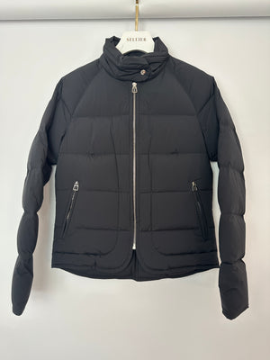 Hermès Black Reversible Puffer Jacket with Stirrup Zip Pull Detail Size M