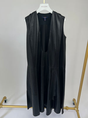 Louis Vuitton Black Leather Maxi Dress Size FR 36 (UK 8)