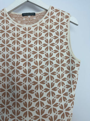 Alexander McQueen Beige Skater Floral Sleeveless Dress Size XS (UK 6)