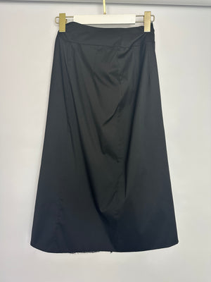 La Perla Black Midi Skirt with Lace Slip Detail Size IT 40 (UK 8)
