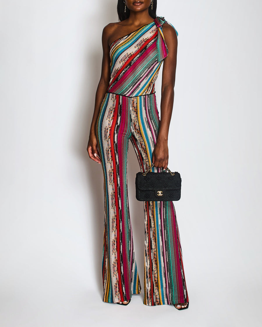 Missoni Multi-Coloured Sparkly One Shoulder Jumpsuit Size IT 42 (UK 10)